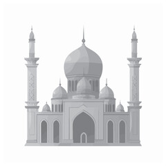 Modern Style Mosque Illustration - Vector Art