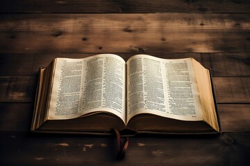 Fototapeta premium Opened Bible publication reading text.