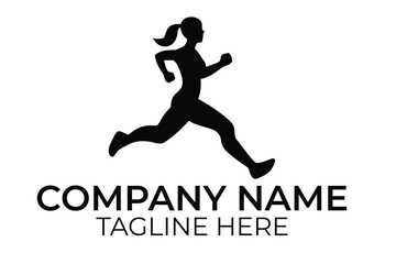 silhouette of a woman running