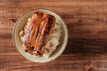 Japanese Eel grilled  (Unadon ) Served with Rice