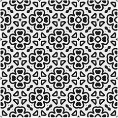 Seamless pattern with repeating abstract shapes.Black and white texture.Design element for prints, decoration, cover, textile,wallpaper, background, wrapping paper, clothing, fabric, package, cards.