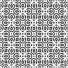 Seamless pattern with repeating abstract shapes.Black and white texture.Design element for prints, decoration, cover, textile,wallpaper, background, wrapping paper, clothing, fabric, package, cards.