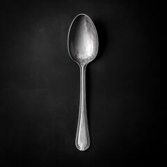 a spoon on dark background
