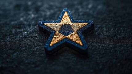 Minimalistic Star of David Symbol on White Background