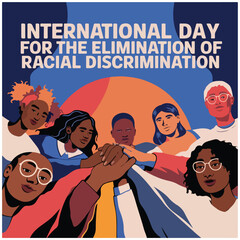Obraz premium International Day for the Elimination of Racial Discrimination flyer poster image 10.eps