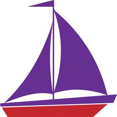 boat art with colorful design