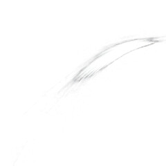 Abstract white streak isolated on transparent background