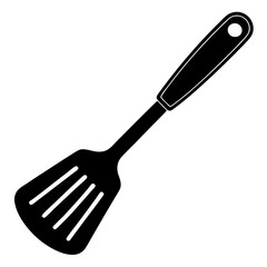 Spatula with a flipping end silhouette vector illustration 