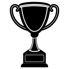  Trophy with a stem  silhouette vector illustration 