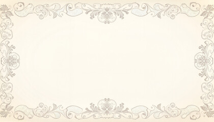 Delicate lace wedding invitation border, timeless elegance