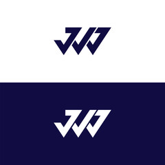 JW, WJ Abstract Letters Logo Monogram Design Symbol. Alphabet letters Initials Monogram logo JW WJ J W.