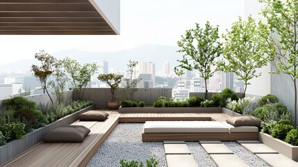 Beautiful backyard garden in home 