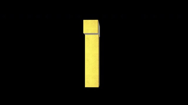 English alphabet Letter T 4k animated video. Script text labels.