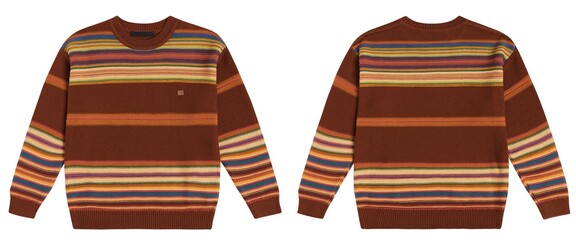 Knitted sweater for kids isolated on white background. Warm cotton woolen knitted sweater, clothes,...