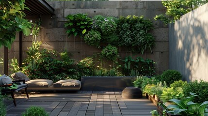 Airy garden in home 
