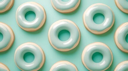 Cartoon donut drawing with frosting and sprinkles, great for food-related illustrations and culinary designs, in a vintage comic style