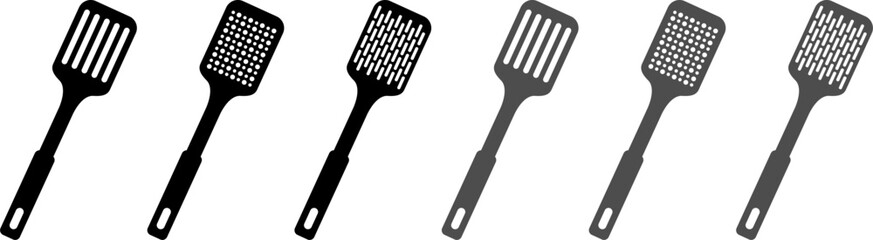 Kitchen spatula icon Set. Kitchen wear black vector icon. Vector illustration