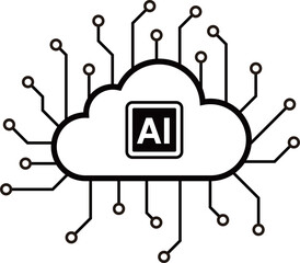 A cloud of computer code with the letters AI on it