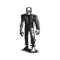 Frankenstein's monster Silhouette - Vector of Frankenstein's monster - Illustration of Frankenstein's monster.