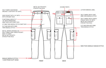 Men's Classic Cargo Pant Technical Tech pack.