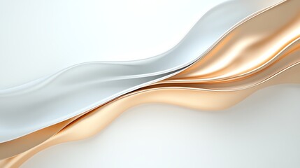 Abstract metallic waves in silver and gold create a modern, flowing design with elegance and sophistication.