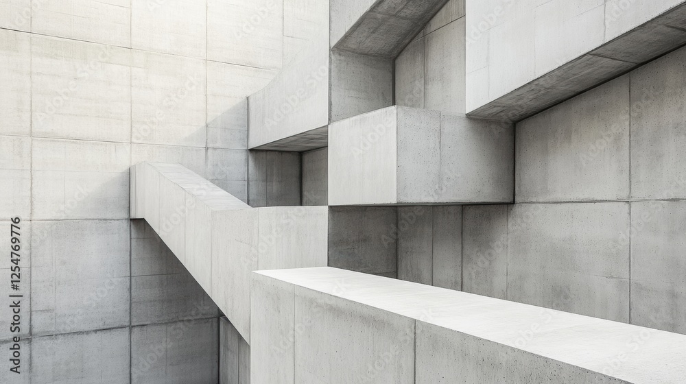 Leinwandbilder Concrete texture background with a minimalist design showcasing structural elements in a contemporary space. Generative AI