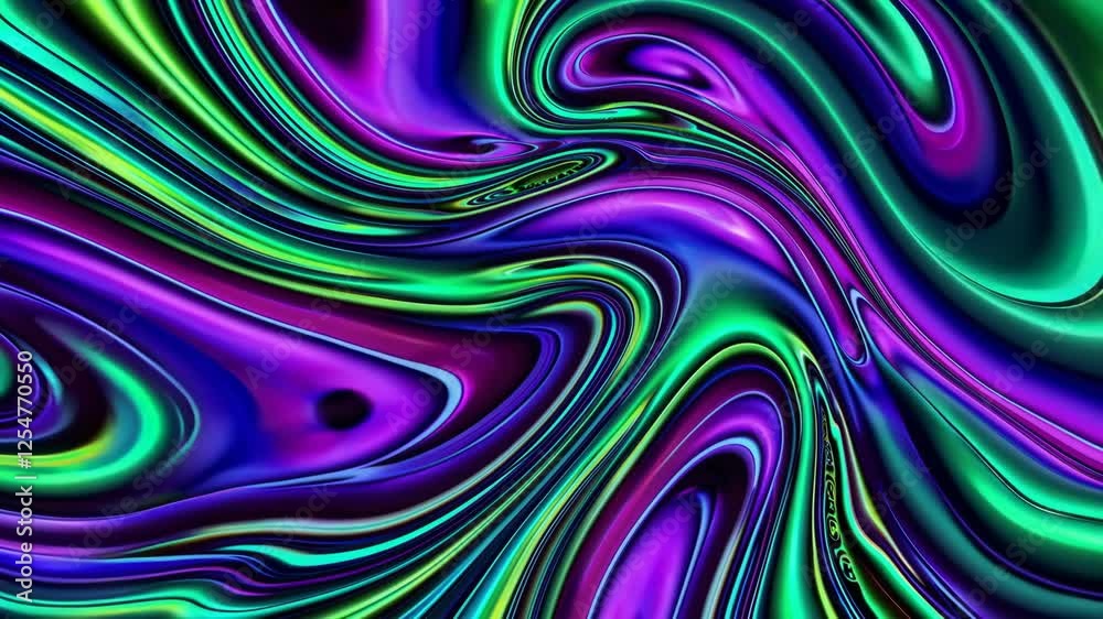 Poster Abstract colorful swirling pattern, vibrant and dynamic design concept
