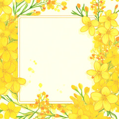 Obraz premium 춘분, 유채꽃, 개나리, 봄꽃, 제주 유채꽃, 절기, 봄, 메모지, 봄 메세지, 봄 카드뉴스 배경, 메모지 배경, 꽃, 꽃 메모지 배경, 메모