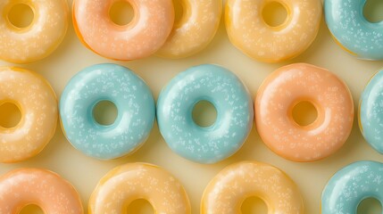 Illustrated donut with vibrant icing and toppings, ideal for culinary designs, menu graphics, and bakery-related artwork, in a comic book style