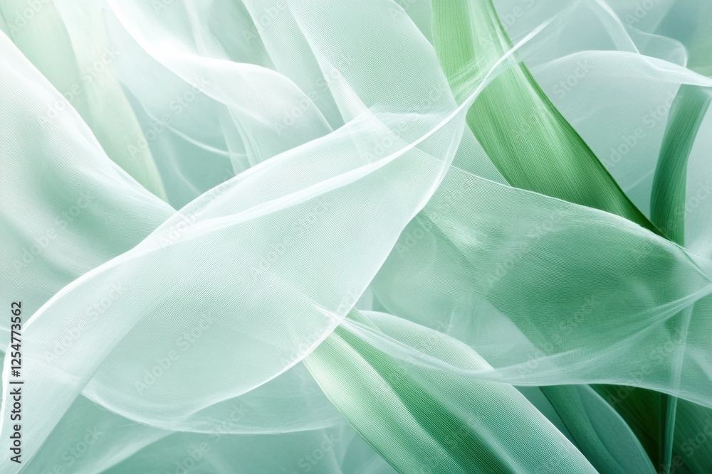 Fototapete flowing abstract lines evoke spring breezes with soft pastel tones and a tranquil space for text and