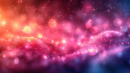 Vibrant Pink and Red Bokeh Background