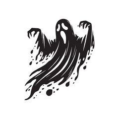 Minimalist Ghost Vector - Ghost Design - Ghost Silhouette - Illustration of Ghost.