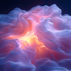 Fototapeta premium A gradient mesh of glowing pastel tones forming an airy, dreamlike effect. 
