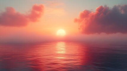 Fototapeta premium A gradient mesh resembling soft sunlight dispersing over a misty horizon.