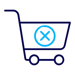 Cancel cart Outline Color icon