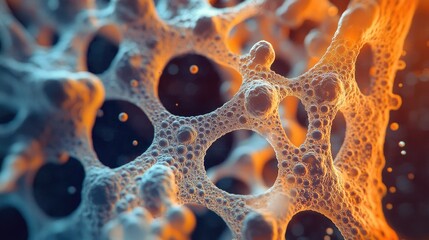 A close-up of carbon nanotubes in a microscopic environment, showcasing nanotechnology advancements.