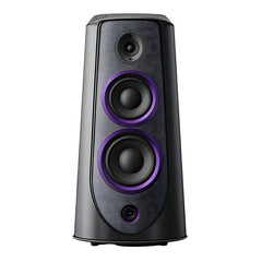 Obraz premium Single speaker in monochrome style isolated on dark background