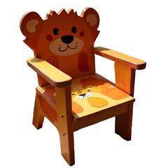 Adorable Lion Wooden Chair for Kids