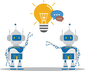 Artificially intelligent robot Cooperation