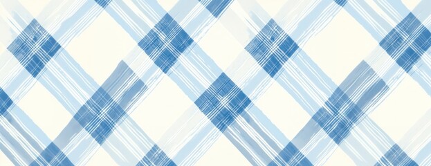 Blue and White Plaid pattern plaid background.