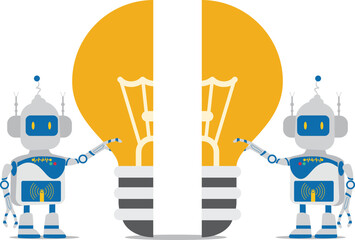 Artificially intelligent robot - Lightbulb