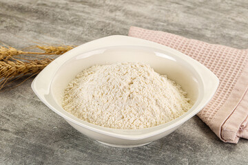 Wheat flour for cooking in the bowl