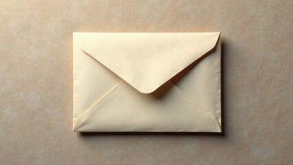 A Closed Cream-Colored Envelope on a Textured Surface Ready for a Message