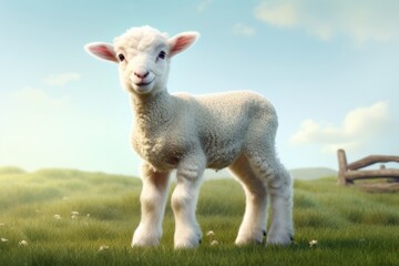 Fototapeta premium Sheep livestock animal mammal.