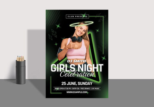 Girls Night Party Flyer Template