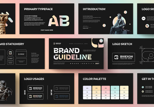Modern Brand Guideline Presentation Template for Professional Identity