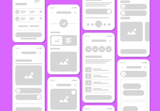 Travel Agency Mobile App Wireframe Layout