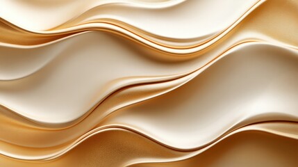 Obraz premium Elegant golden waves reflecting light in a smooth flowing fabric texture creating a sense of luxury and warmth