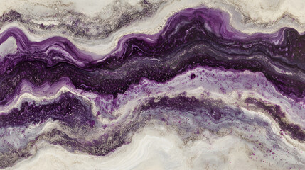 Purple and white marble with black swirl pattern in a striking design for artistic and decorative use