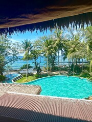 Obraz premium swimming pool in the tropical resort